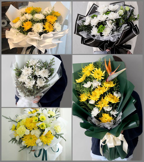 重庆渝北区统景镇印盒村白事花束代送